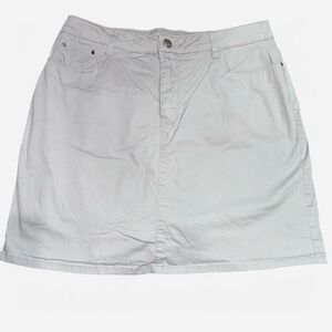Croft & Barrow Grey Cotton Mini Skort (Size 12)
